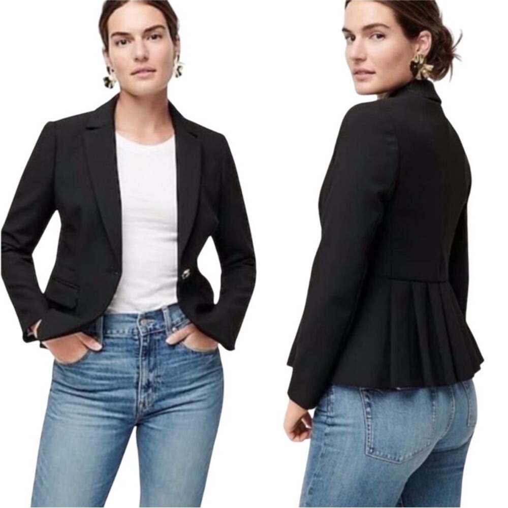 J Crew Mayfair Black Tailored Four Season Stretch Blazer
Peplum size 12